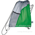 High Quality Eco-Friendly Sport Bag Two tone drawstring bag with side mesh pocket